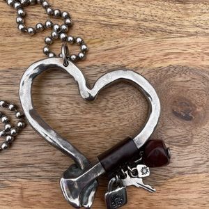 Uno de 50 sterling silver and leather necklace